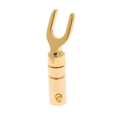 1 Piece Gold Banana Y U-type Screw Spade Speaker Plug Audio Screw Connector Adapter - Aladdin Shoppers