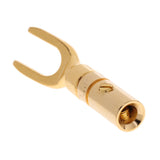 1 Piece Gold Banana Y U-type Screw Spade Speaker Plug Audio Screw Connector Adapter - Aladdin Shoppers