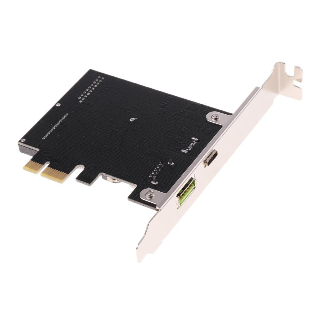 1-Port USB3.1 Type-C Interface PCI-E Extension Card With 1-Port Fast Charge Black - Aladdin Shoppers