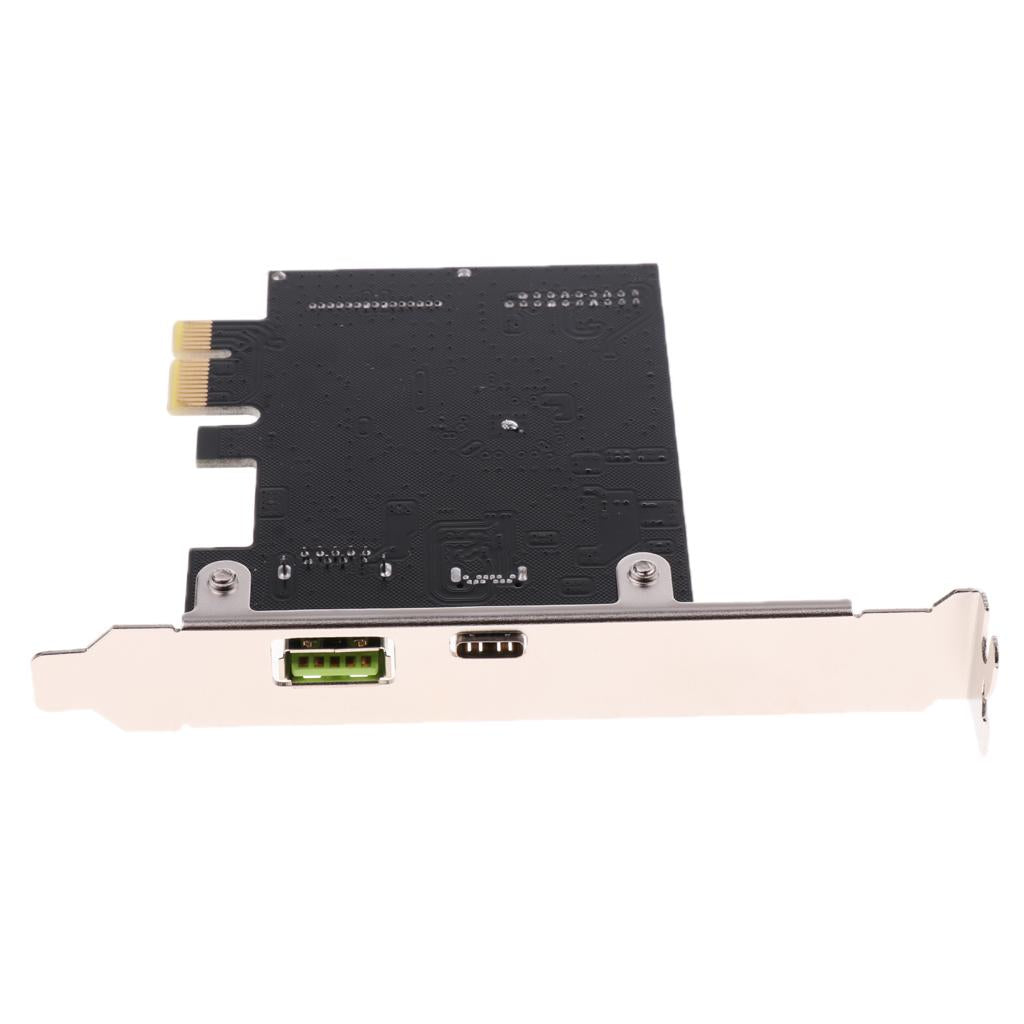 1-Port USB3.1 Type-C Interface PCI-E Extension Card With 1-Port Fast Charge Black - Aladdin Shoppers