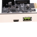 1-Port USB3.1 Type-C Interface PCI-E Extension Card With 1-Port Fast Charge Black - Aladdin Shoppers