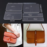 1 Set Sewing Tool Ppack of 8 Clear Acrylic Shoulder Bag Stencil Template Set for Leather Crafts - Aladdin Shoppers