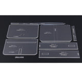 1 Set Sewing Tool Ppack of 8 Clear Acrylic Shoulder Bag Stencil Template Set for Leather Crafts - Aladdin Shoppers