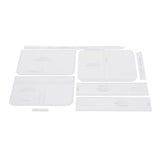 1 Set Sewing Tool Ppack of 8 Clear Acrylic Shoulder Bag Stencil Template Set for Leather Crafts - Aladdin Shoppers