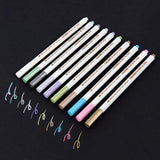 10 Colors Metallic Marker Pen Metal Marker Soft Brush Maker Pen for Album Black Paper DIY Scrapbooking Crafts Art Markers Stationery School Supplies - Aladdin Shoppers