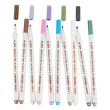10 Colors Metallic Marker Pen Metal Marker Soft Brush Maker Pen for Album Black Paper DIY Scrapbooking Crafts Art Markers Stationery School Supplies - Aladdin Shoppers