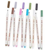 10 Colors Metallic Marker Pen Metal Marker Soft Brush Maker Pen for Album Black Paper DIY Scrapbooking Crafts Art Markers Stationery School Supplies - Aladdin Shoppers