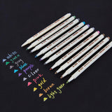 10 Colors Metallic Marker Pen Metal Marker Soft Brush Maker Pen for Album Black Paper DIY Scrapbooking Crafts Art Markers Stationery School Supplies - Aladdin Shoppers