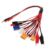 10 in 1 Multifunction Charger Adapter Cable Support XT60 XT90 EC5 JST FUTABA JR Balanced Charge Plug Wire Set 39cm Length - Aladdin Shoppers