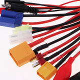10 in 1 Multifunction Charger Adapter Cable Support XT60 XT90 EC5 JST FUTABA JR Balanced Charge Plug Wire Set 39cm Length - Aladdin Shoppers