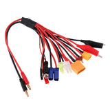 10 in 1 Multifunction Charger Adapter Cable Support XT60 XT90 EC5 JST FUTABA JR Balanced Charge Plug Wire Set 39cm Length - Aladdin Shoppers