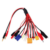 10 in 1 Multifunction Charger Adapter Cable Support XT60 XT90 EC5 JST FUTABA JR Balanced Charge Plug Wire Set 39cm Length - Aladdin Shoppers
