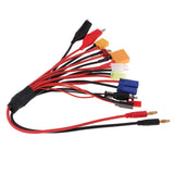 10 in 1 Multifunction Charger Adapter Cable Support XT60 XT90 EC5 JST FUTABA JR Balanced Charge Plug Wire Set 39cm Length - Aladdin Shoppers