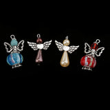 10 Pieces Assorted Antique Silver Wing Dancing & Butterfly Wings Angel Charms Beads Dangle Pendants For DIY Bracelet Necklace Craft Findings - Aladdin Shoppers
