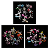 10 Pieces Assorted Antique Silver Wing Dancing & Butterfly Wings Angel Charms Beads Dangle Pendants For DIY Bracelet Necklace Craft Findings - Aladdin Shoppers