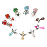 10 Pieces Assorted Antique Silver Wing Dancing & Butterfly Wings Angel Charms Beads Dangle Pendants For DIY Bracelet Necklace Craft Findings - Aladdin Shoppers