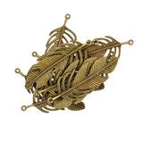 10 Pieces Mixed Antique Bronze Feather Charms Pendants DIY Jewelry Making 70 mm - Aladdin Shoppers