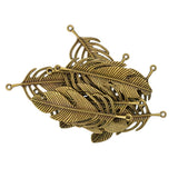 10 Pieces Mixed Antique Bronze Feather Charms Pendants DIY Jewelry Making 70 mm - Aladdin Shoppers