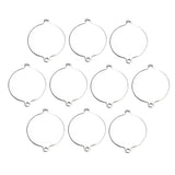 Maxbell 10 Pieces Rustless Metal Blank Double Bail Charms Pendants Necklace Bracelets Accessory Jewelry Link Findings 19.5mm