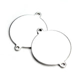 10 Pieces Rustless Metal Blank Double Bail Charms Pendants Necklace Bracelets Accessory Jewelry Link Findings 19.5mm - Aladdin Shoppers