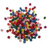 100-Piece Mixed Color 10mm Wooden Alphabet Letters Cube Beads Kids DIY Craft - Aladdin Shoppers