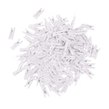 100 Pieces 25mm Plain White Mini Wooden Clips Wooden Clothespins Photo Paper Peg Pin Craft Clips for Wedding Home Decoration Photo Wall DIY - Aladdin Shoppers