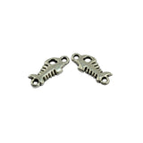 100 Pieces Alloy Nautical Fish Bone Necklace Pendant Connector DIY Craft Supplies - Aladdin Shoppers