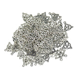 100 Pieces Hot Jewelry Findings Tibetan Silver Filigree Hollow Out Christmas Hat Charms Pendants DIY Jewelry - Aladdin Shoppers