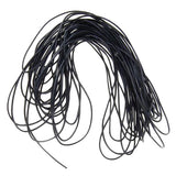 Maxbell 1.5mm 10m Round Genuine Leather Cord String Thread - Black