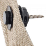 Maxbell Flat Head Chrome Strap Lock for Electric Guitar Bass - Black