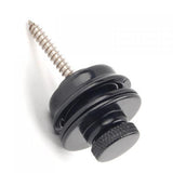 Maxbell Flat Head Chrome Strap Lock for Electric Guitar Bass - Black