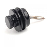 Maxbell Flat Head Chrome Strap Lock for Electric Guitar Bass - Black