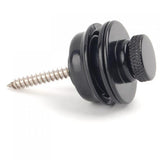 Maxbell Flat Head Chrome Strap Lock for Electric Guitar Bass - Black
