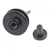 Maxbell Flat Head Chrome Strap Lock for Electric Guitar Bass - Black