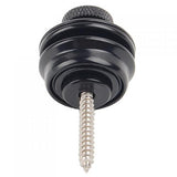 Maxbell Flat Head Chrome Strap Lock for Electric Guitar Bass - Black