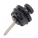 Maxbell Flat Head Chrome Strap Lock for Electric Guitar Bass - Black