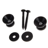 Maxbell 2 x Black Plating Strap Lock for Electric Acoustic Guitar Bass