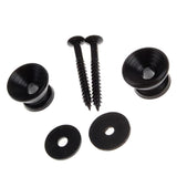 Maxbell 2 x Black Plating Strap Lock for Electric Acoustic Guitar Bass