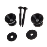 Maxbell 2 x Black Plating Strap Lock for Electric Acoustic Guitar Bass