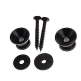 Maxbell 2 x Black Plating Strap Lock for Electric Acoustic Guitar Bass