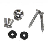 Maxbell 2 x Chromeplated Strap Lock for Electric Acoustic Guitar Bass