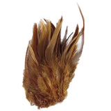 Maxbell 20pcs Dyed Rooster Cock Coque Saddle Feather 3-5 Inch - Coffee