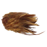 Maxbell 20pcs Dyed Rooster Cock Coque Saddle Feather 3-5 Inch - Coffee