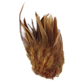 Maxbell 20pcs Dyed Rooster Cock Coque Saddle Feather 3-5 Inch - Coffee