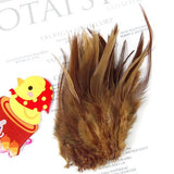 Maxbell 20pcs Dyed Rooster Cock Coque Saddle Feather 3-5 Inch - Coffee