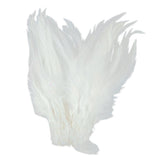 Maxbell Dyed Rooster Cock Coque Saddle Feather 3-4 Inch - White