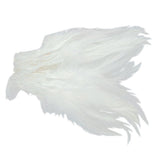 Maxbell Dyed Rooster Cock Coque Saddle Feather 3-4 Inch - White