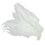 Maxbell Dyed Rooster Cock Coque Saddle Feather 3-4 Inch - White