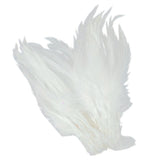 Maxbell Dyed Rooster Cock Coque Saddle Feather 3-4 Inch - White