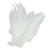 Maxbell Dyed Rooster Cock Coque Saddle Feather 3-4 Inch - White